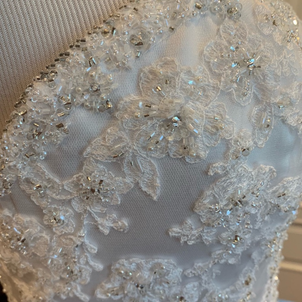 Moonlight Crystal Mermaid Wedding Dress Size 10 - Picture 6 of 16
